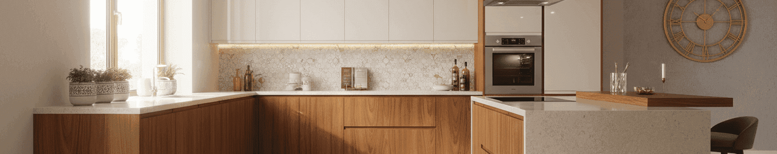 A luxury kitchen finished in moisture-resistant surfaces